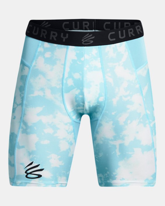 Men's Curry HeatGear® Printed Shorts, Blue, pdpMainDesktop image number 4